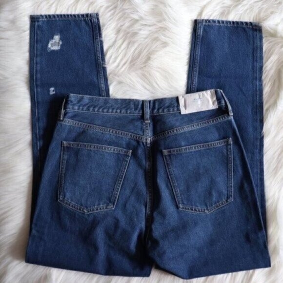 NWT Anthropologie M.i.H High Rise Slim Fit Jeans Size 29 Dark Blue Wash Denim - Picture 7 of 9